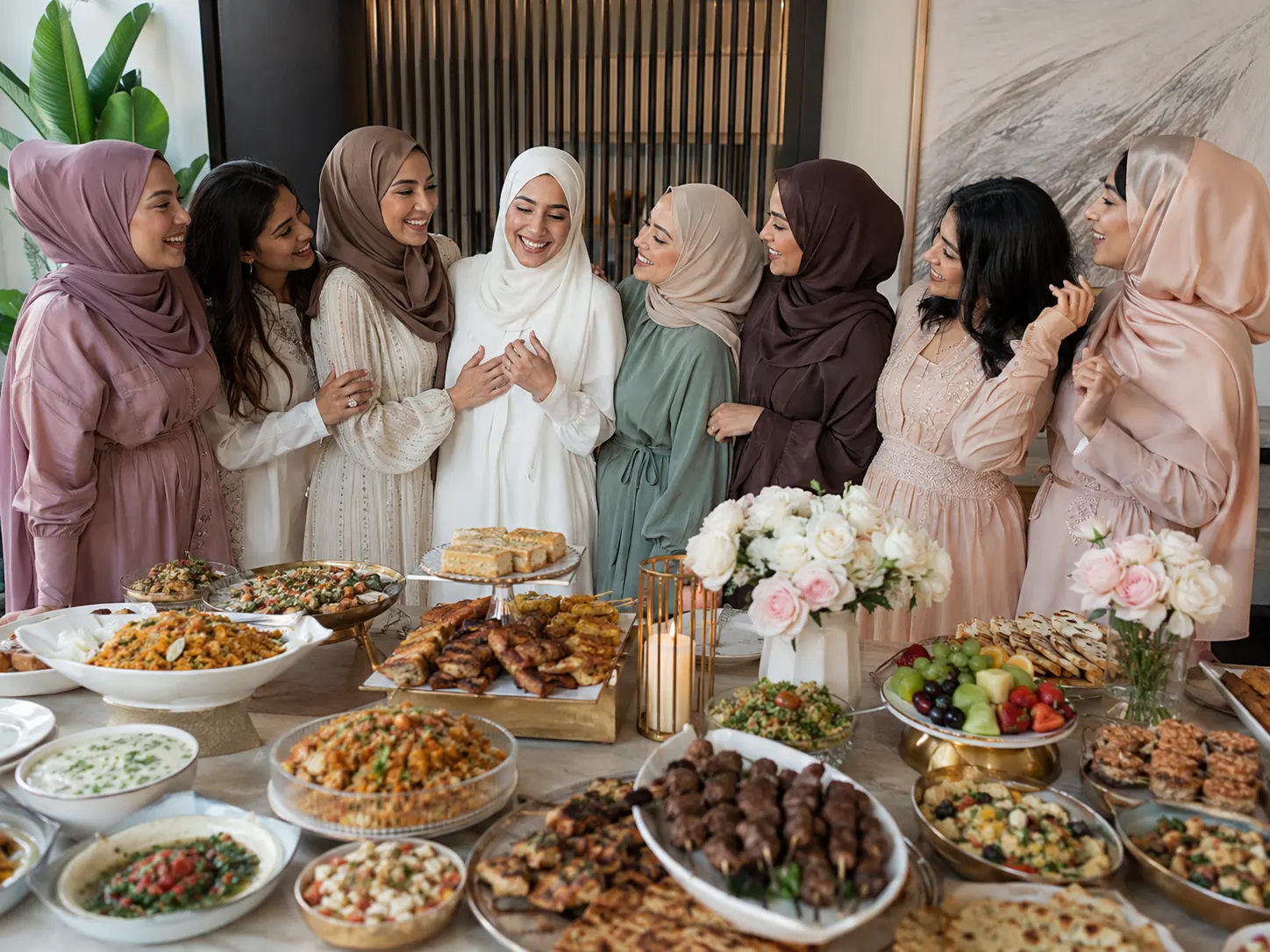 Halal-Buffet beim Junggesellinnenabschied