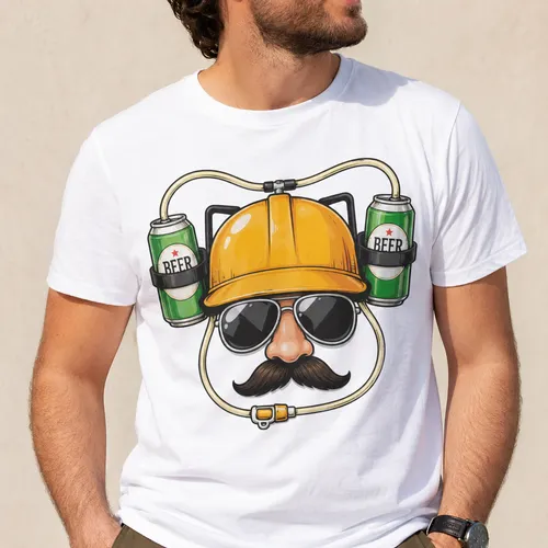 JGA Shirt mit Bierhelm-Motiv