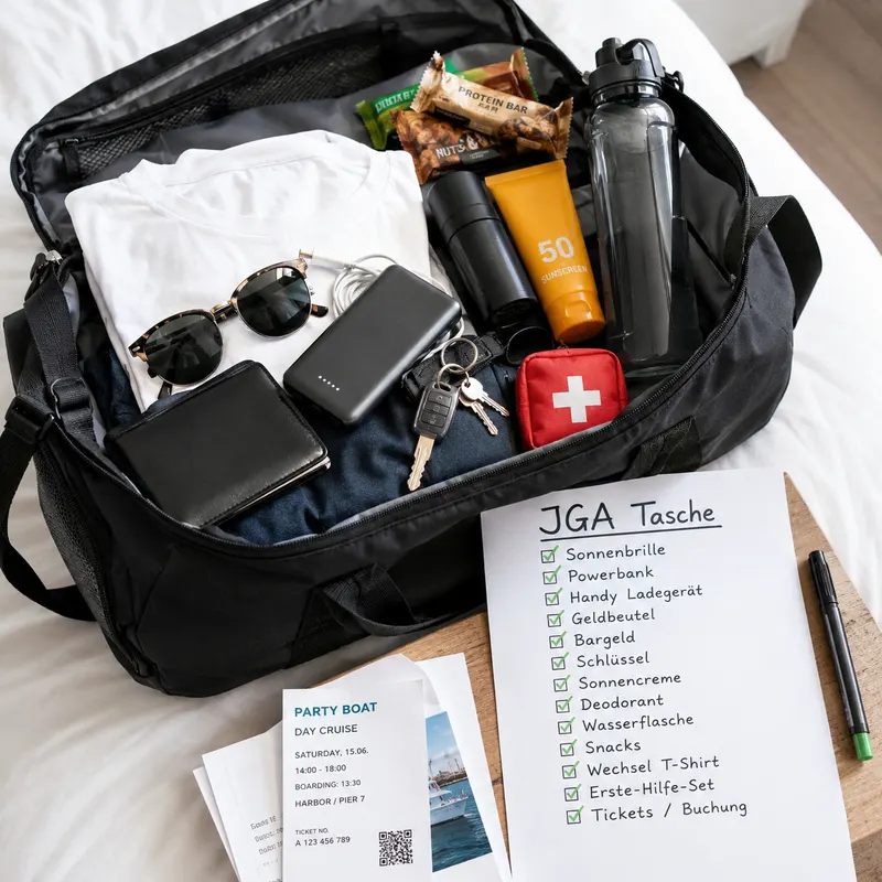 Die ultimative JGA-Tasche: Checkliste für Männer