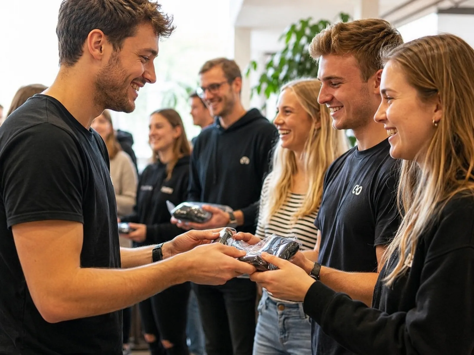 Hände zählen Kleingeld für das Budget der Crew-Geschenke
